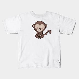 Cute Monkey Cartoon Kids T-Shirt